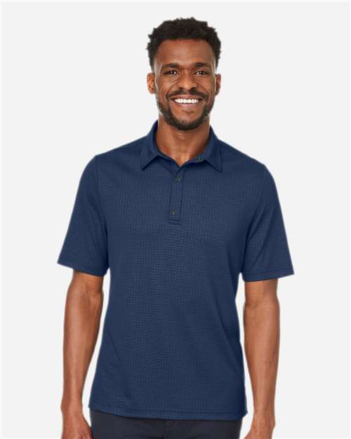 North End Men's Replay Recycled Pique Polo - NE102 Classic Navy
