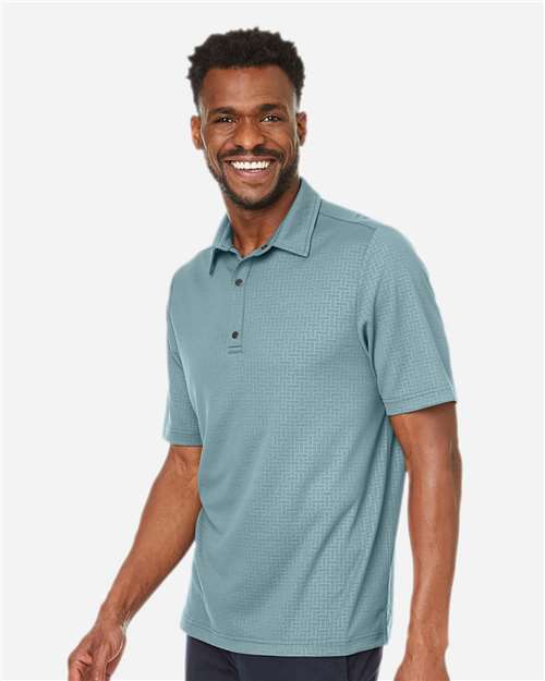North End Men's Replay Recycled Pique Polo - NE102 Opal Blue