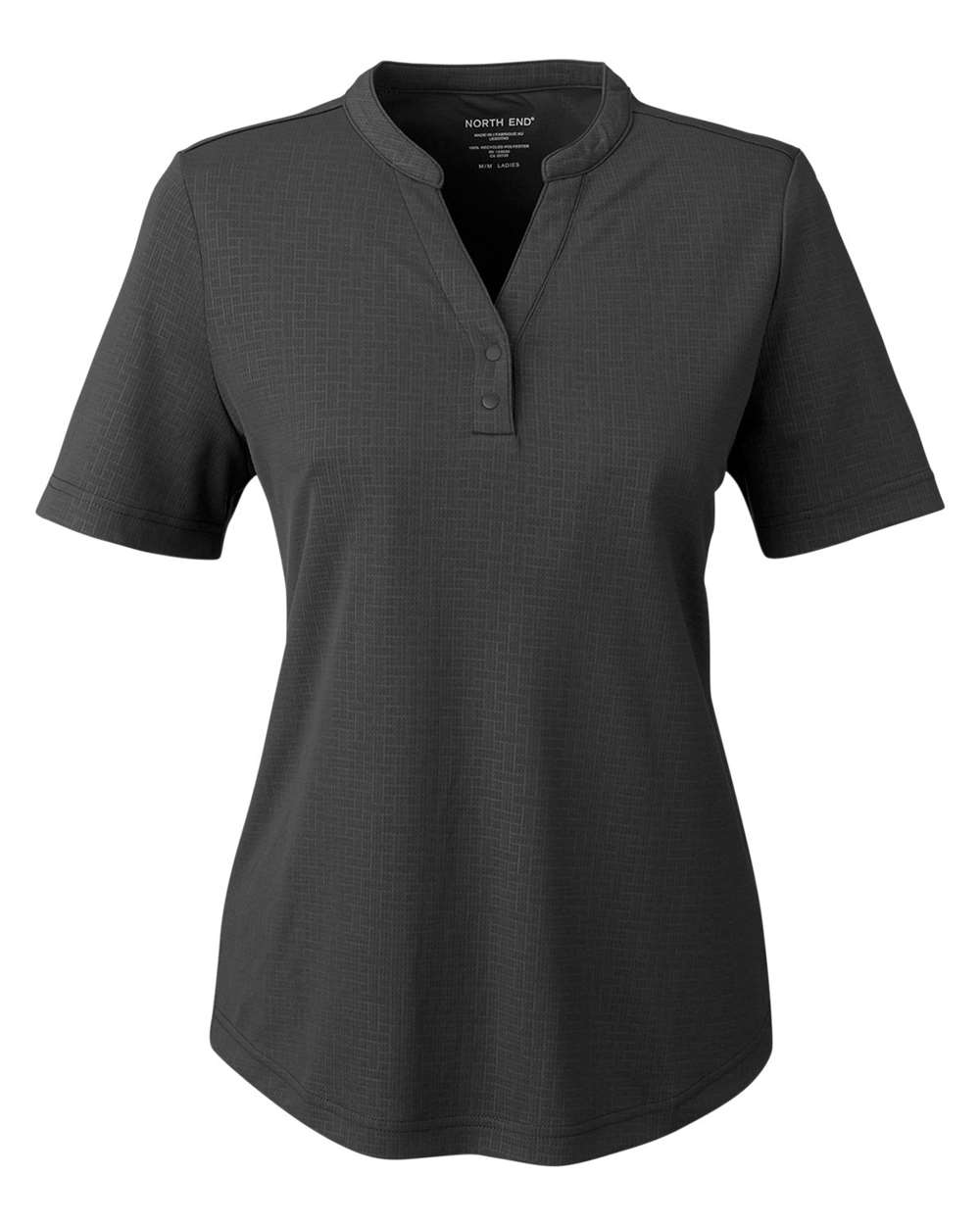 North End Women's Replay Recycled Polo - NE102W Black