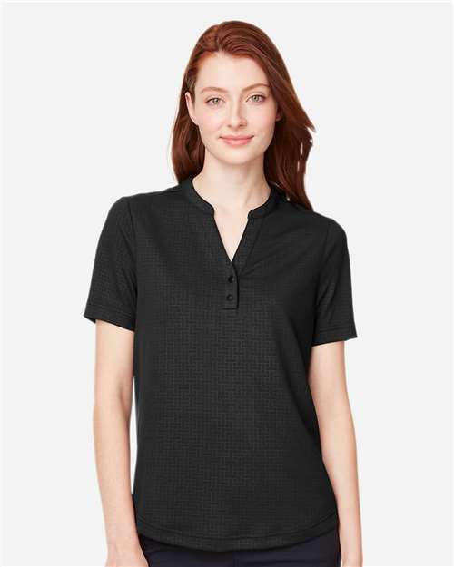 North End Women's Replay Recycled Polo - NE102W Black