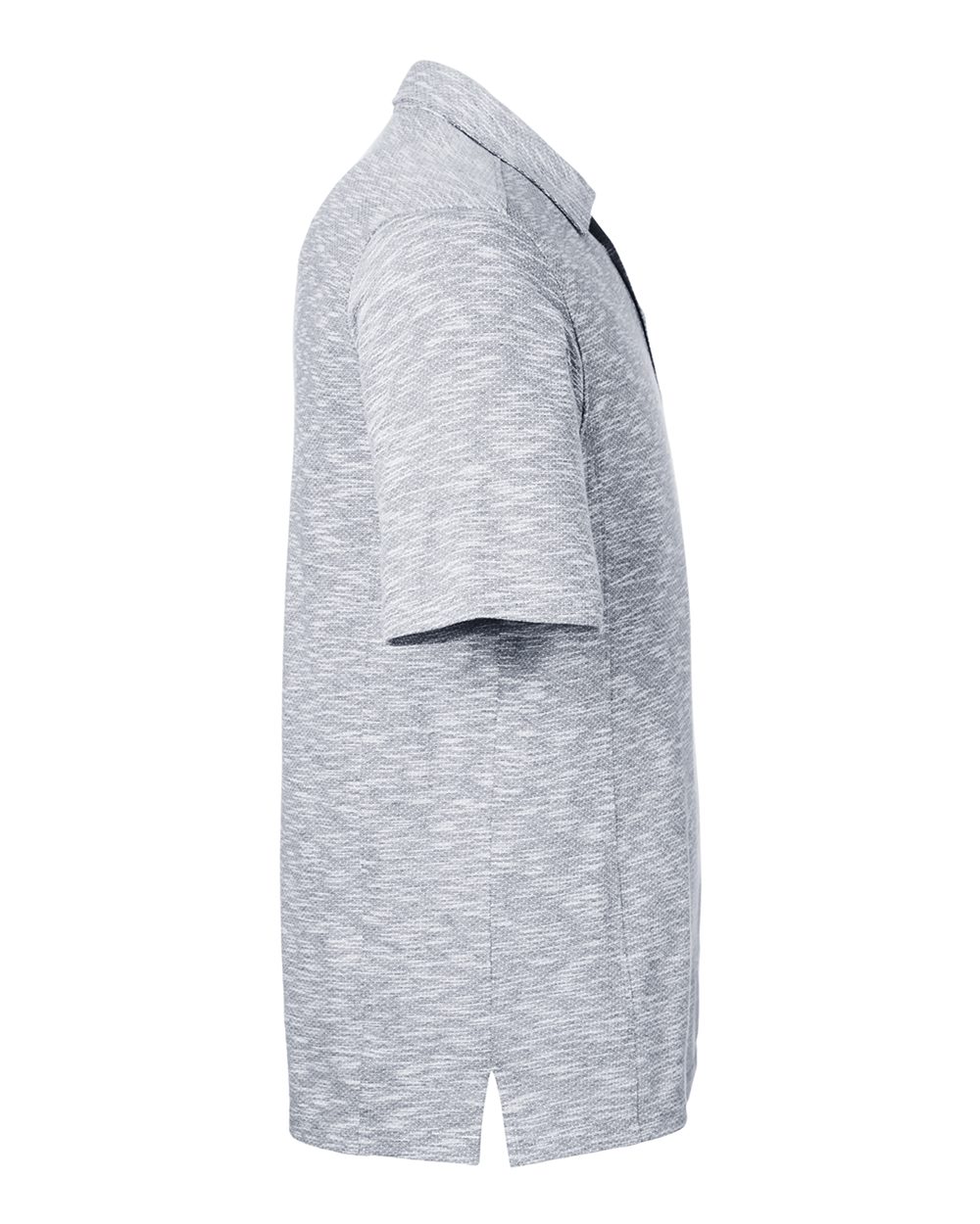 North End Men's Eclipse Jacquard Polo - NE115 Black Heather