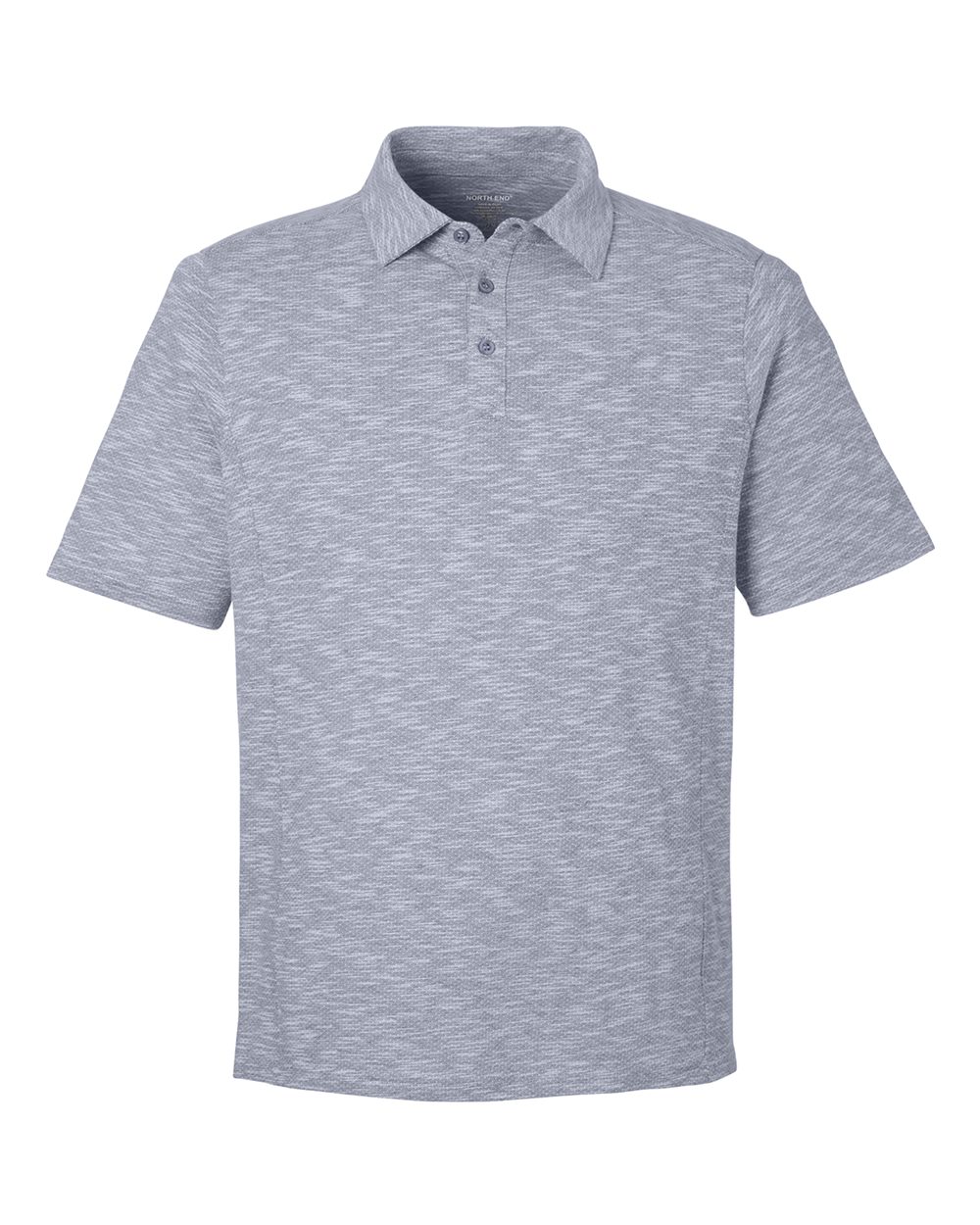 North End Men's Eclipse Jacquard Polo - NE115 Classic Navy Heather