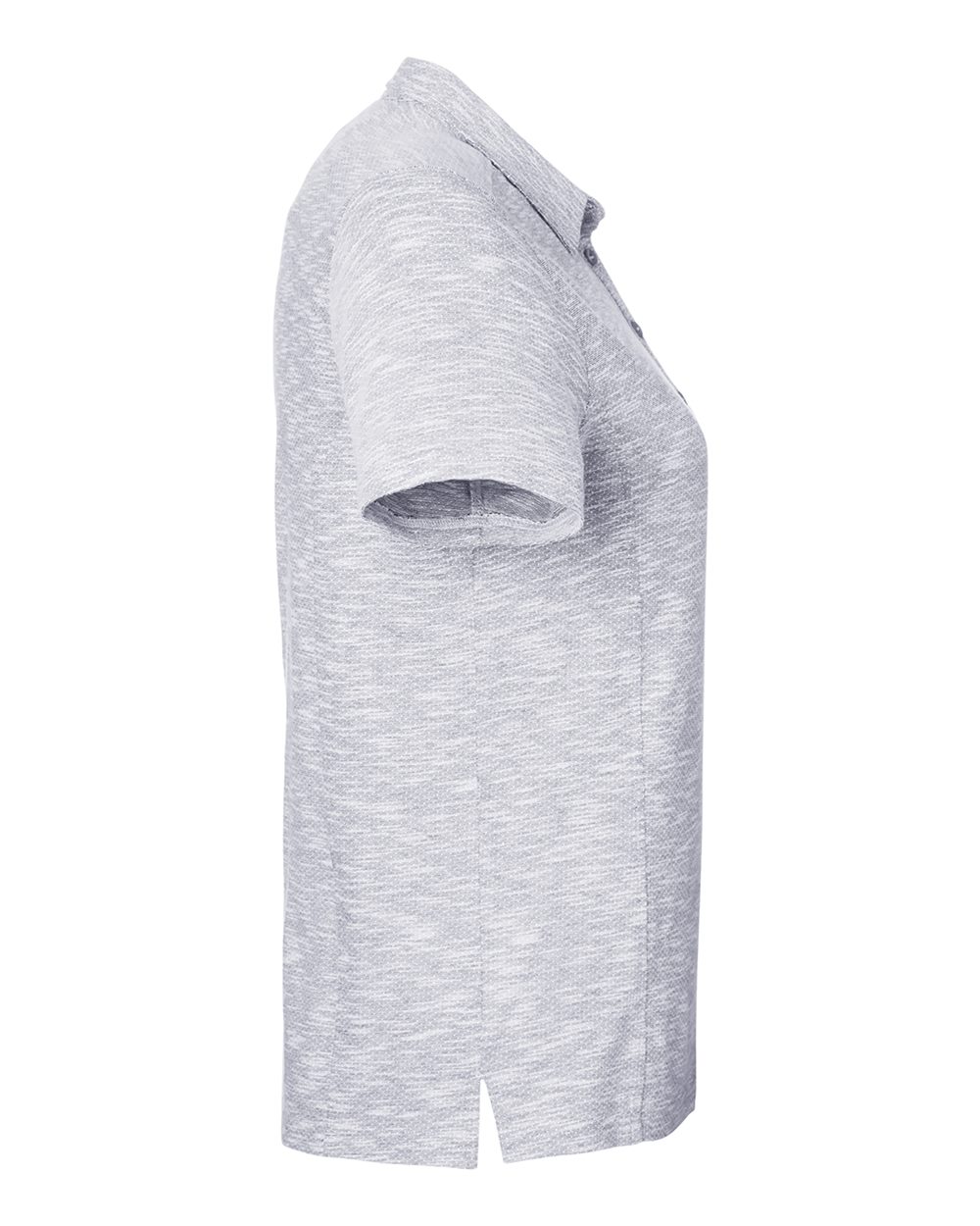 North End Women's Eclipse Jacquard Polo - NE115W Platinum Heather