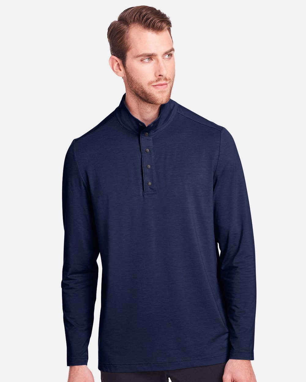 North End Men's JAQ Stretch Performance Snap-Neck Pullover - NE400