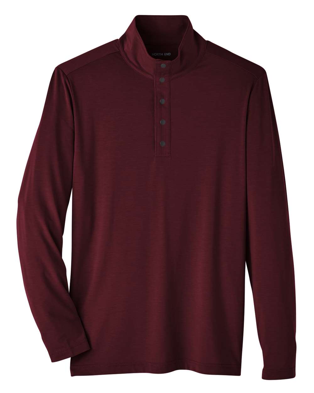 North End Men's JAQ Stretch Performance Snap-Neck Pullover - NE400 Burgundy