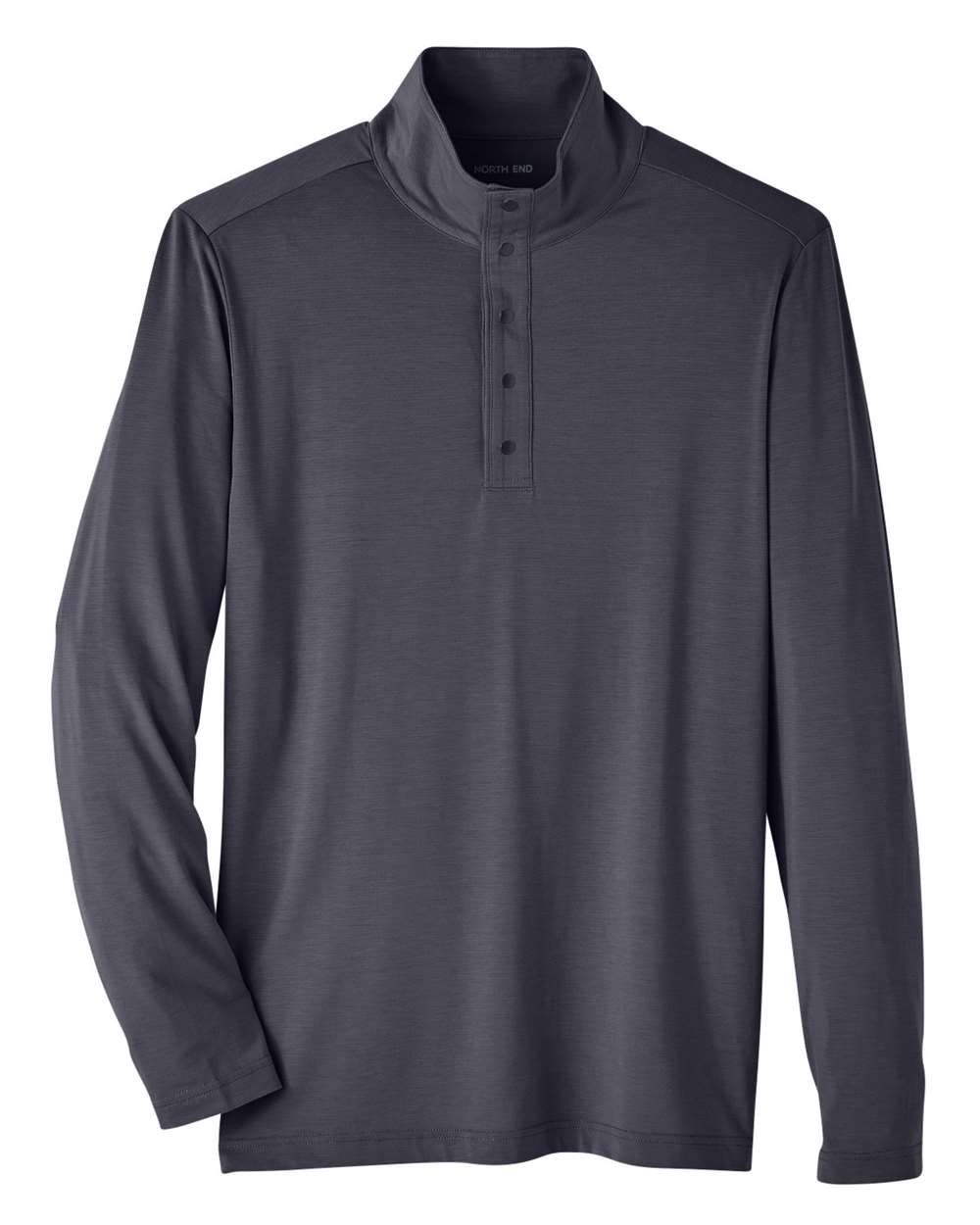 North End Men's JAQ Stretch Performance Snap-Neck Pullover - NE400 Carbon