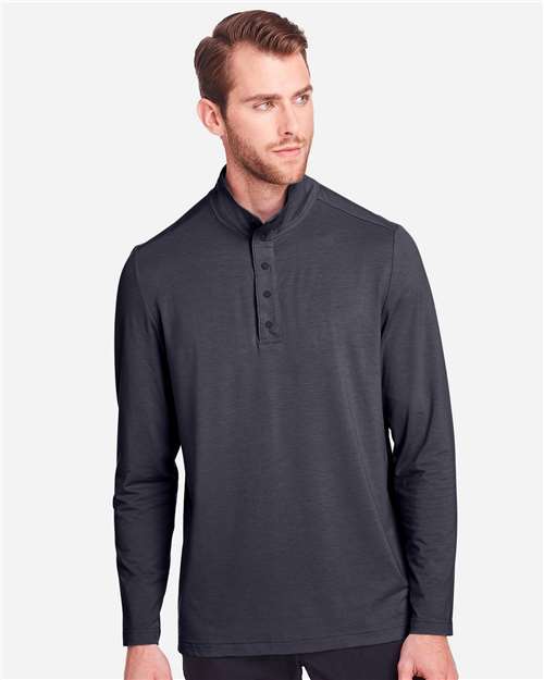 North End Men's JAQ Stretch Performance Snap-Neck Pullover - NE400 Carbon