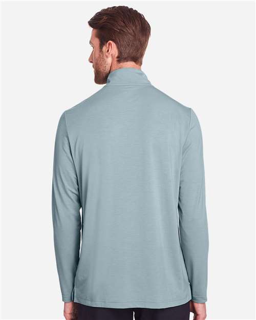 North End Men's JAQ Stretch Performance Snap-Neck Pullover - NE400 Opal Blue