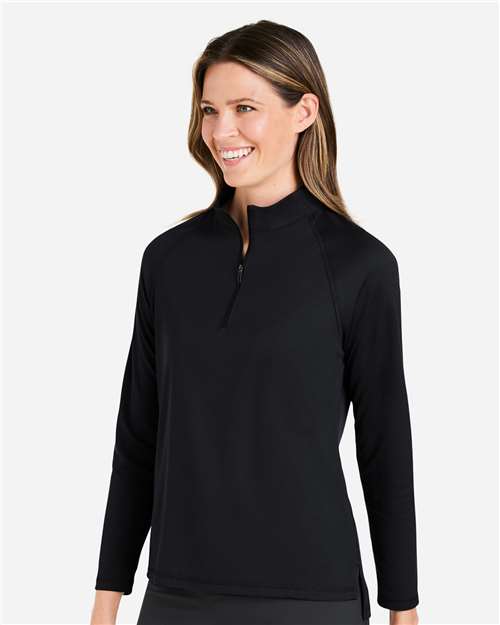 North End Women's Revive Coolcore® Quarter-Zip Pullover - NE410W Black