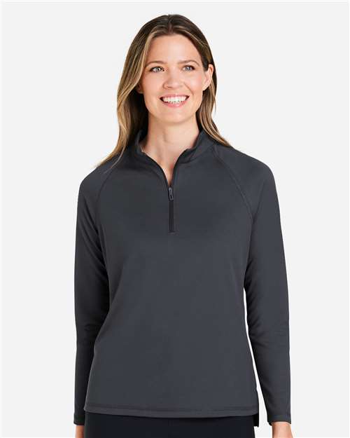 North End Women's Revive Coolcore® Quarter-Zip Pullover - NE410W Carbon