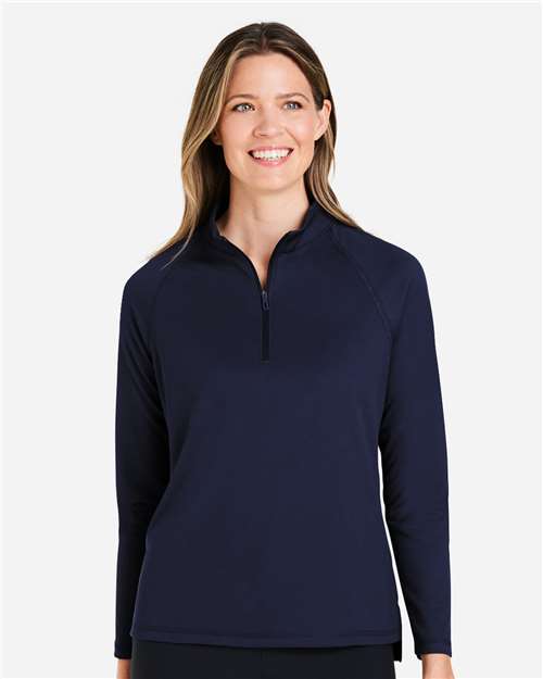 North End Women's Revive Coolcore® Quarter-Zip Pullover - NE410W Classic Navy
