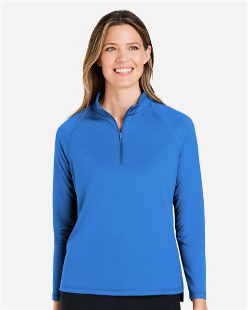 North End Women's Revive Coolcore® Quarter-Zip Pullover - NE410W Light Nautical Blue