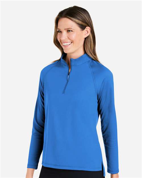 North End Women's Revive Coolcore® Quarter-Zip Pullover - NE410W Light Nautical Blue