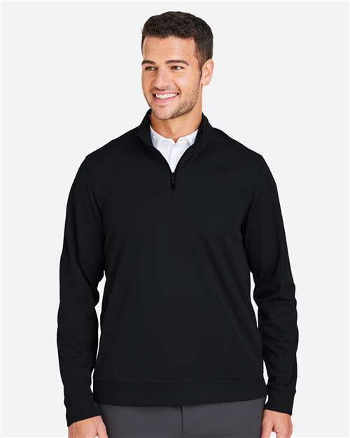 North End Men's Express Tech Performance Pique Quarter-Zip Pullover - NE412 Black