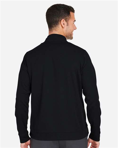 North End Men's Express Tech Performance Pique Quarter-Zip Pullover - NE412 Black