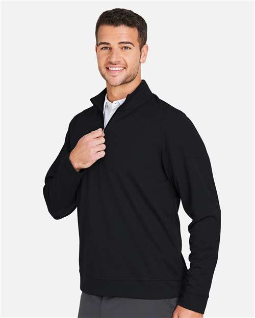 North End Men's Express Tech Performance Pique Quarter-Zip Pullover - NE412 Black