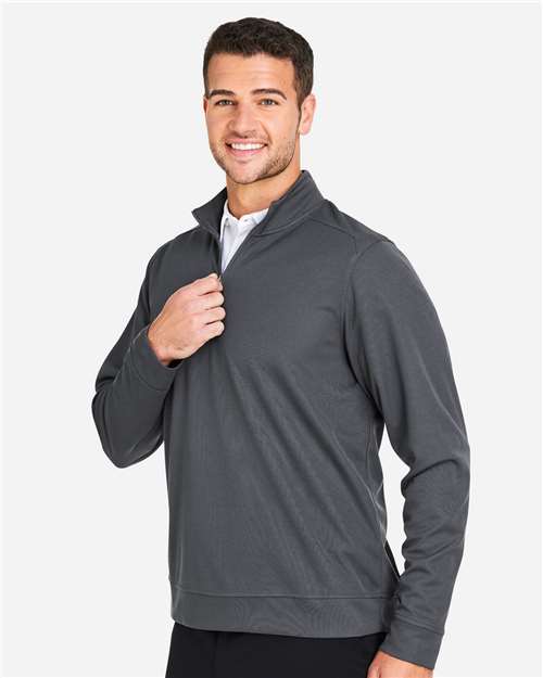 North End Men's Express Tech Performance Pique Quarter-Zip Pullover - NE412 Carbon