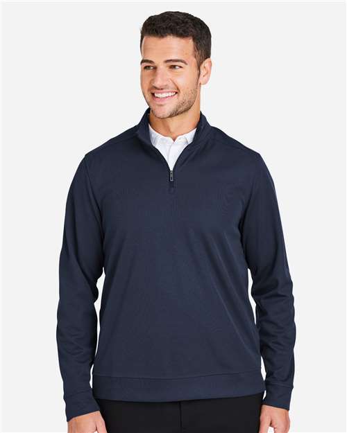 North End Men's Express Tech Performance Pique Quarter-Zip Pullover - NE412 Classic Navy