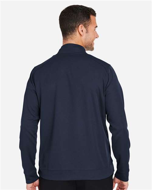 North End Men's Express Tech Performance Pique Quarter-Zip Pullover - NE412 Classic Navy