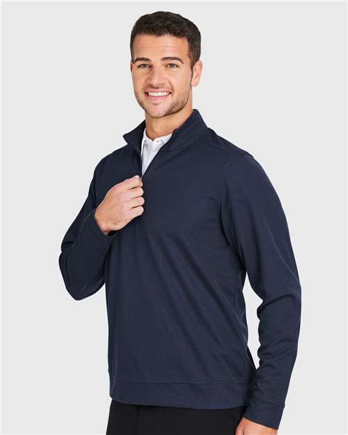 North End Men's Express Tech Performance Pique Quarter-Zip Pullover - NE412 Classic Navy