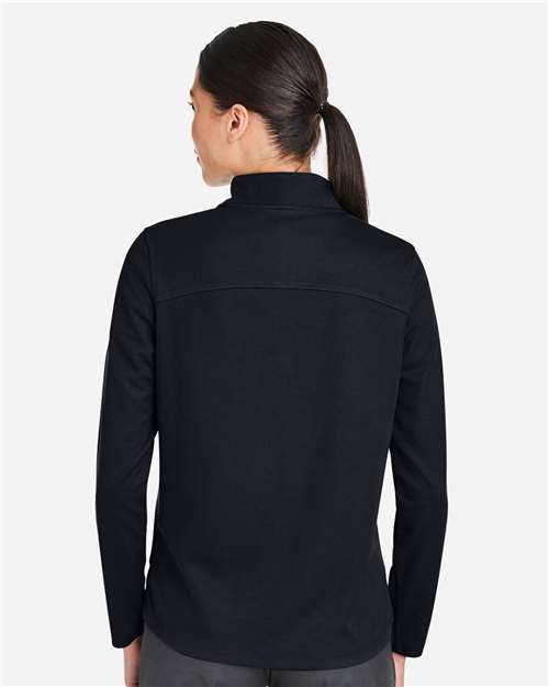 North End Women's Express Tech Performance Pique Quarter-Zip Pullover - NE412W Black