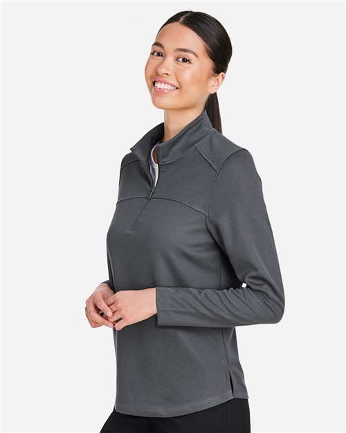North End Women's Express Tech Performance Pique Quarter-Zip Pullover - NE412W Carbon