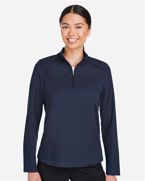 North End Women's Express Tech Performance Pique Quarter-Zip Pullover - NE412W Classic Navy