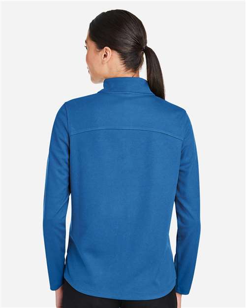 North End Women's Express Tech Performance Pique Quarter-Zip Pullover - NE412W Light Nautical Blue