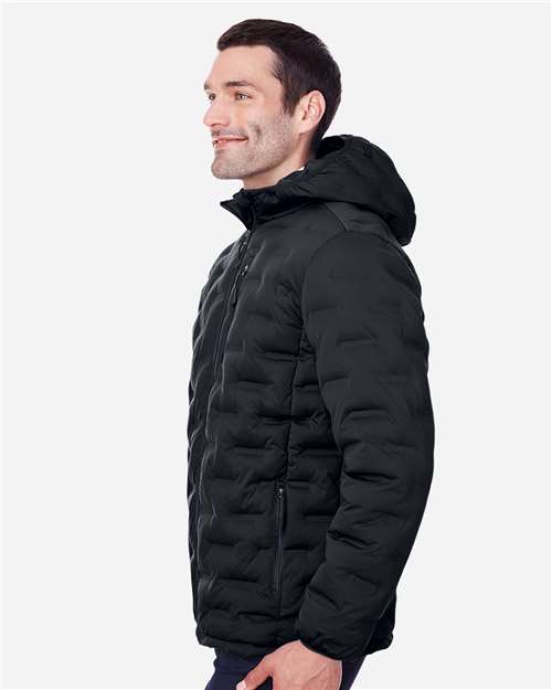 North End Men's Loft Puffer Jacket - NE708 Black- Carbon
