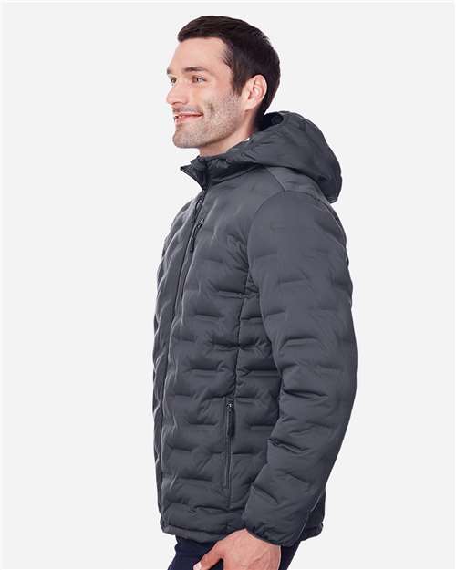 North End Men's Loft Puffer Jacket - NE708 Carbon- Black