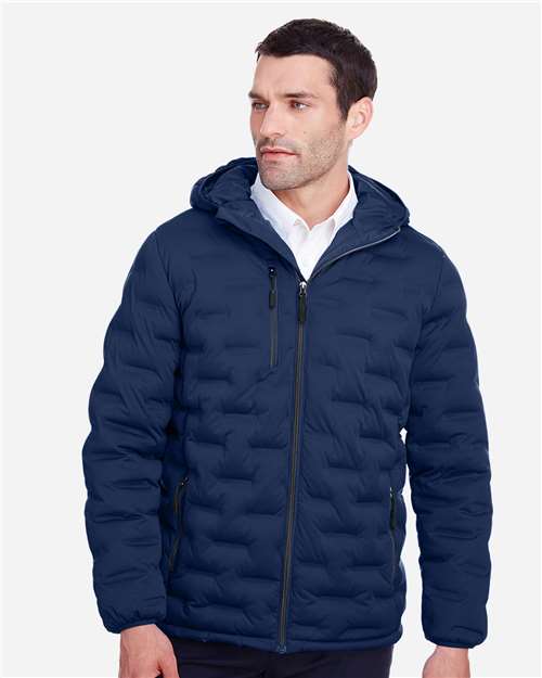 North End Men's Loft Puffer Jacket - NE708 Classic Navy- Carbon