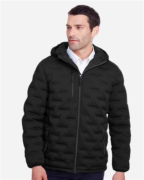 North End Men's Loft Puffer Jacket - NE708 Black- Carbon