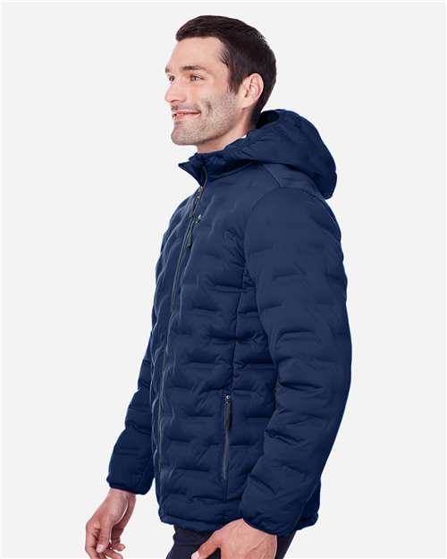 North End Men's Loft Puffer Jacket - NE708 Classic Navy- Carbon