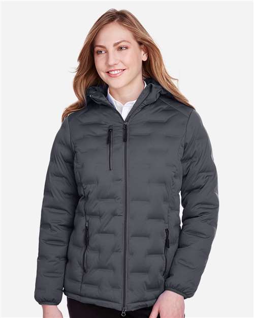North End Women's Loft Puffer Jacket - NE708W Carbon- Black