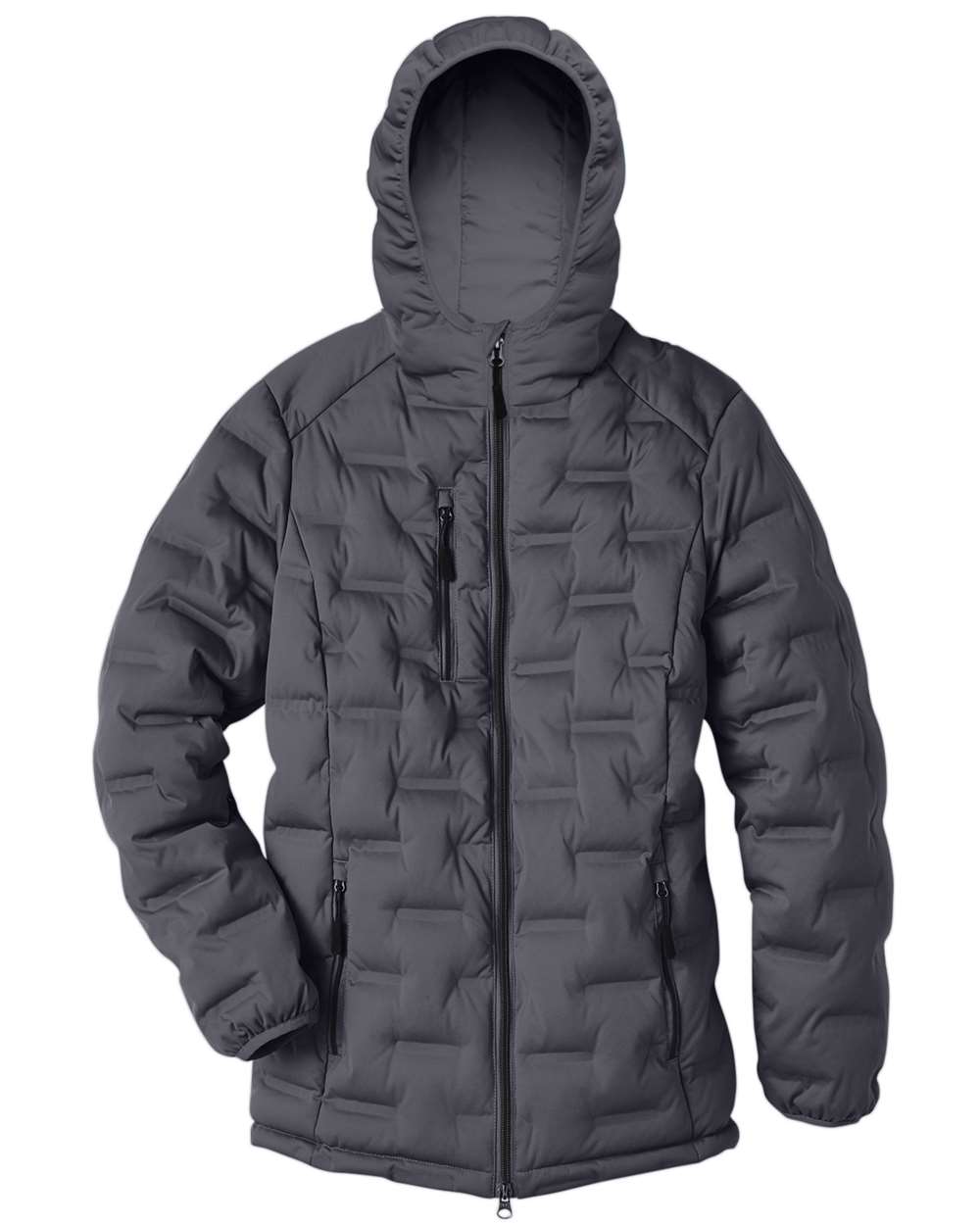 North End Women's Loft Puffer Jacket - NE708W Carbon- Black