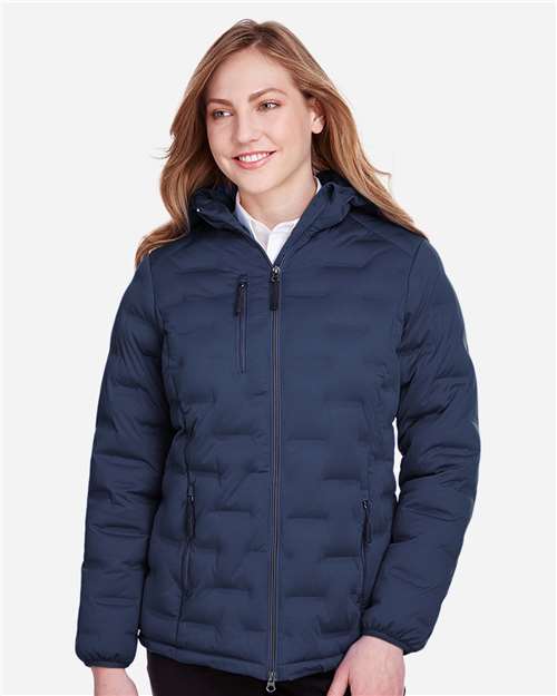 North End Women's Loft Puffer Jacket - NE708W Classic Navy- Carbon