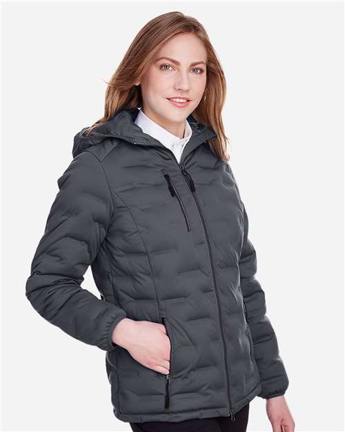 North End Women's UTK SubDown Loft Puffer Jacket - NE708W Carbon- Black