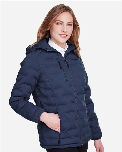 North End Women's UTK SubDown Loft Puffer Jacket - NE708W Classic Navy- Carbon