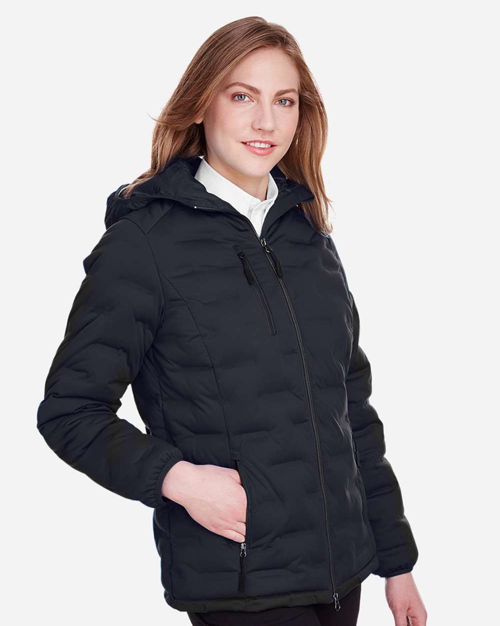North End Women's UTK SubDown Loft Puffer Jacket - NE708W Black- Carbon