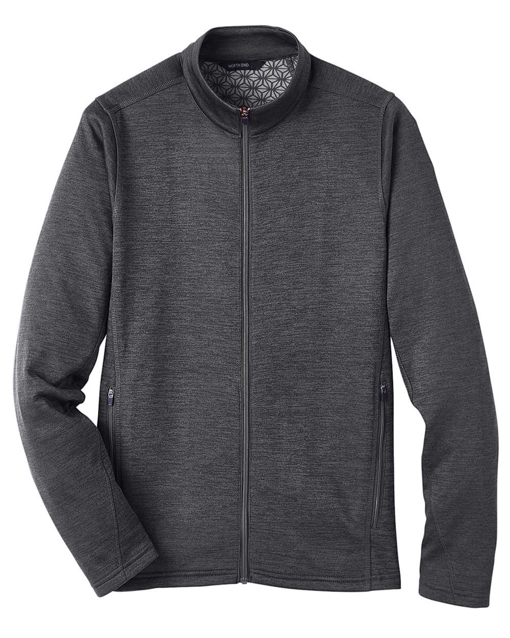 North End Men's Flux 2.0 Full-Zip Jacket - NE712 Black Heather- Carbon