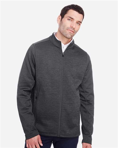 North End Men's Flux 2.0 Full-Zip Jacket - NE712 Black Heather- Carbon