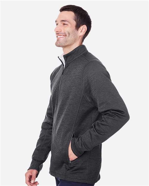 North End Men's Flux 2.0 Full-Zip Jacket - NE712 Black Heather- Carbon