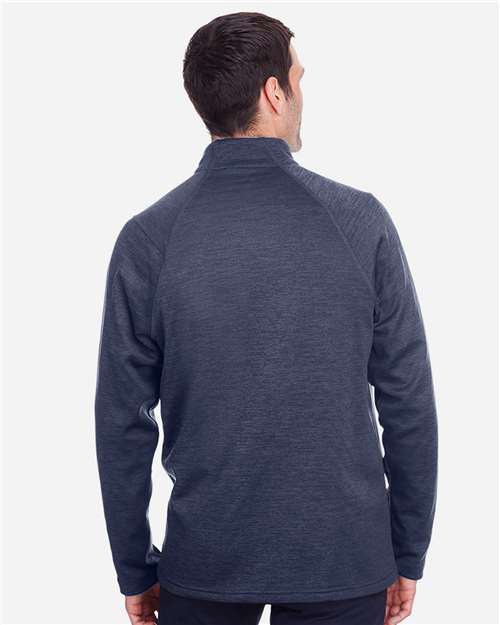 North End Men's Flux 2.0 Full-Zip Jacket - NE712 Classic Navy Heather- Carbon
