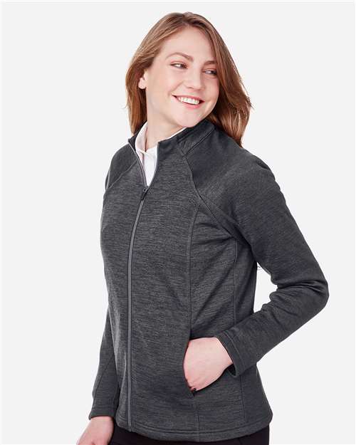 North End Women's Flux 2.0 Full-Zip Jacket - NE712W Black Heather- Carbon