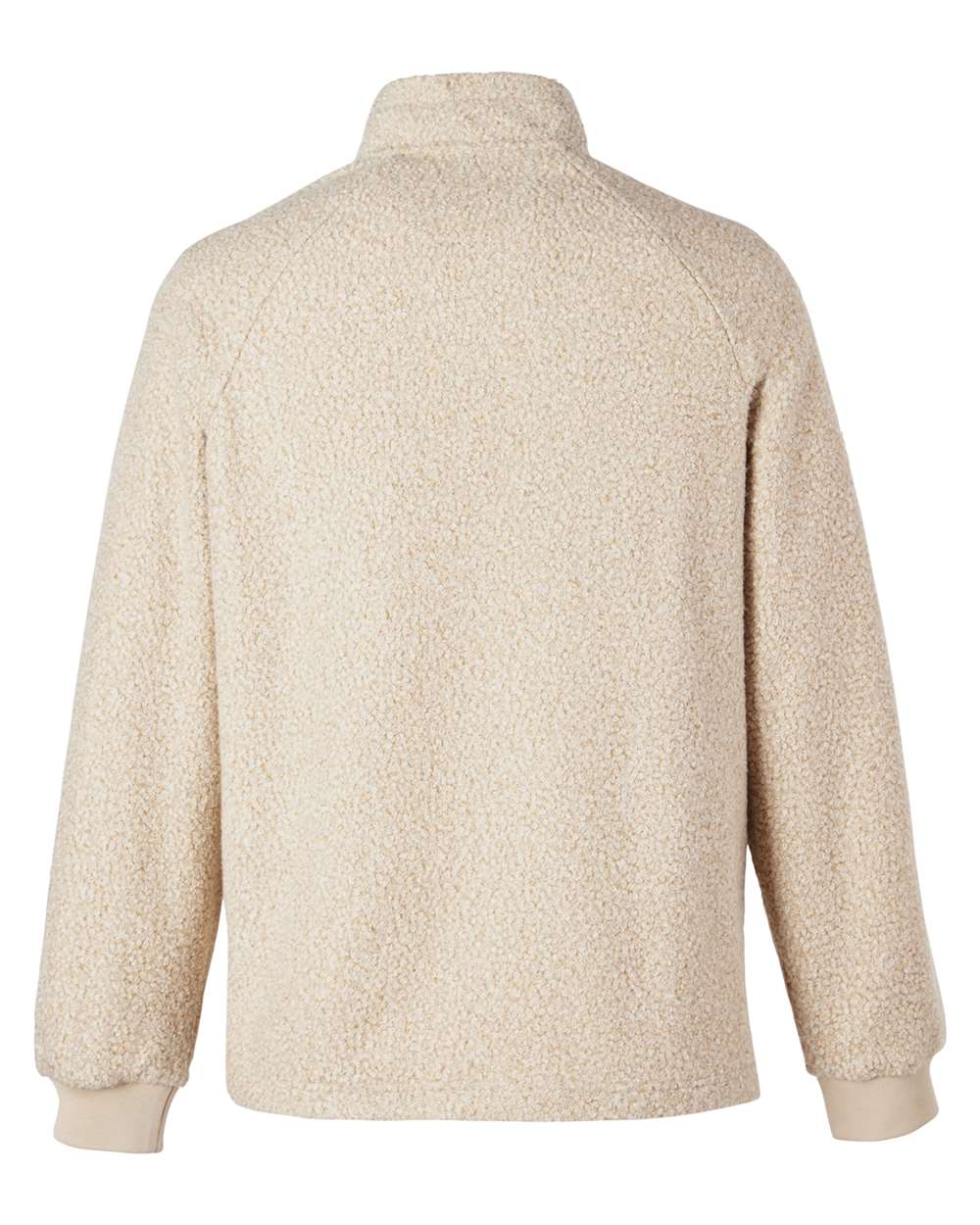 North End Men's Aura Sweater Fleece Quarter-Zip Pullover - NE713 Oatmeal Heather- Teak