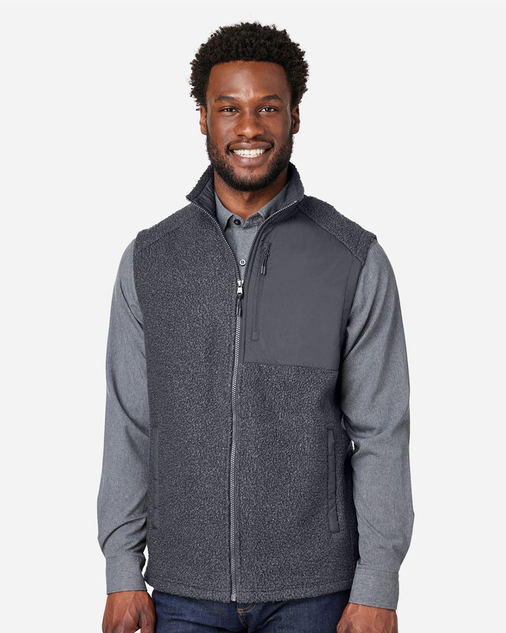 North End Men's Aura Sweater Fleece Vest - NE714