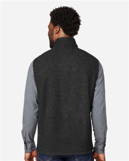 North End Men's Aura Sweater Fleece Vest - NE714 Black- Black