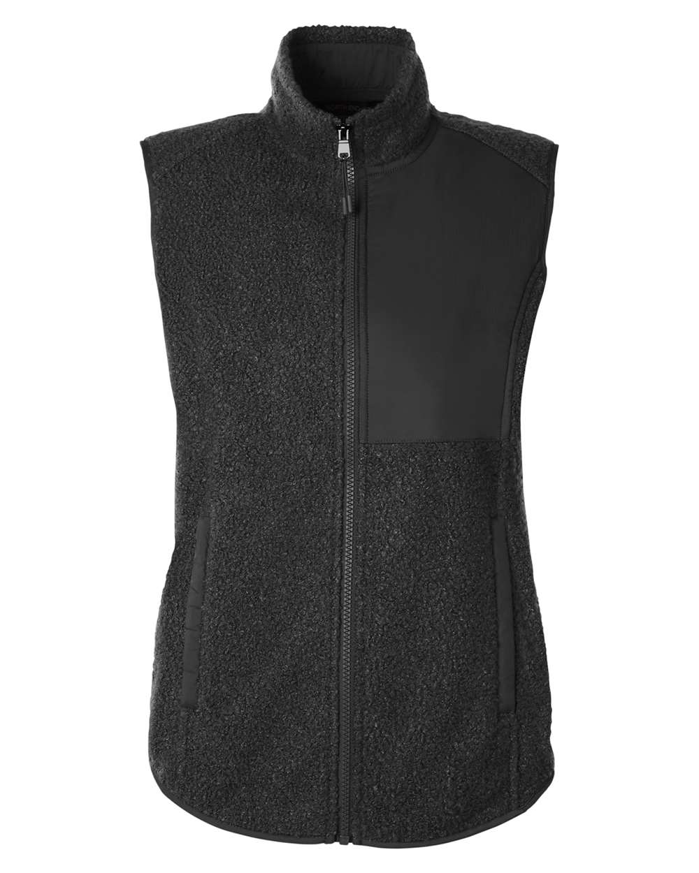 North End Women's Aura Sweater Fleece Vest - NE714W Black- Black