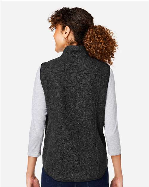 North End Women's Aura Sweater Fleece Vest - NE714W Black- Black