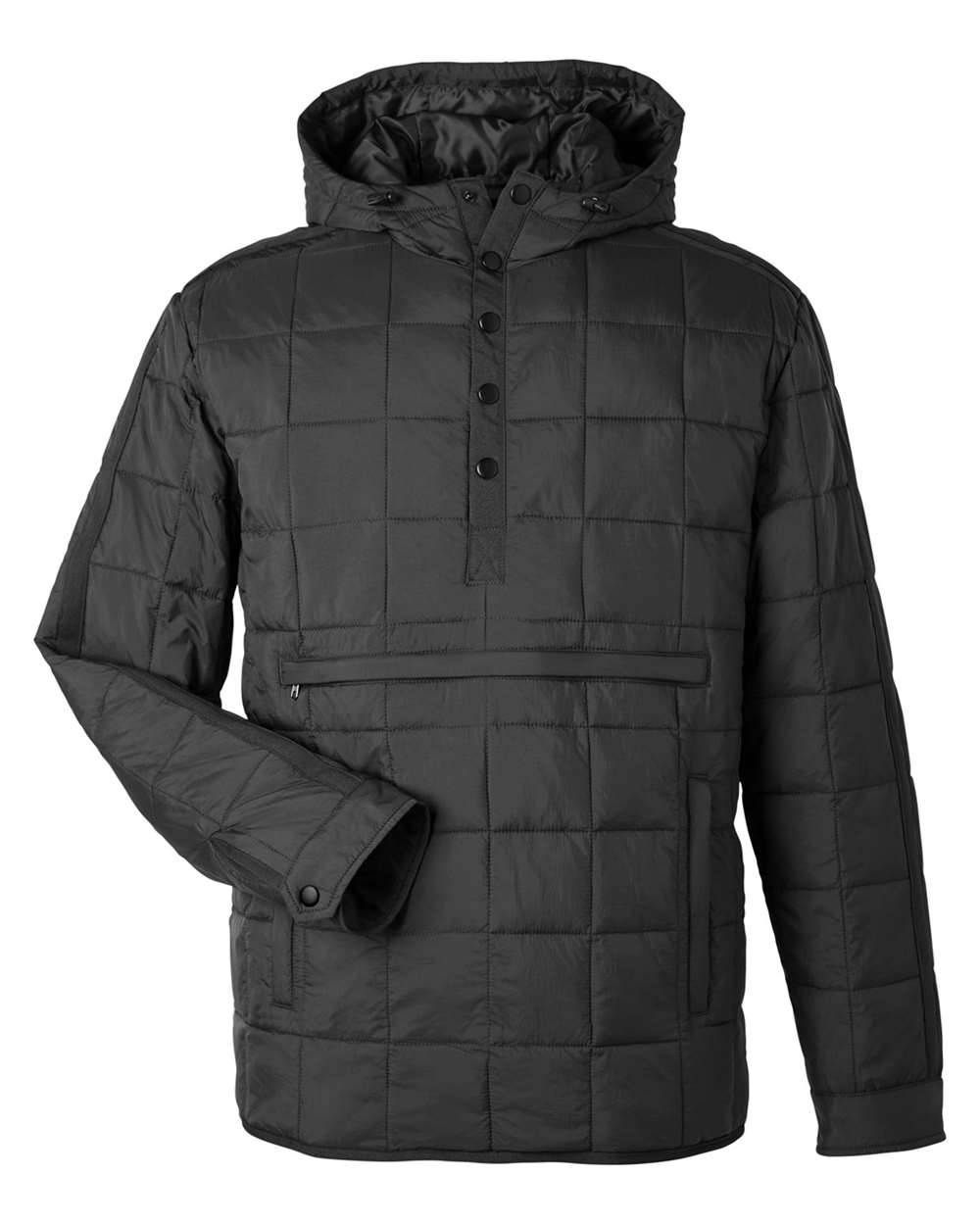 North End Unisex Aura Packable Anorak - NE722 Black